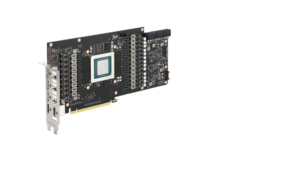 ROG STRIX RTX 3080 V2 WHITE OC EDITION exploded view showing structural layers