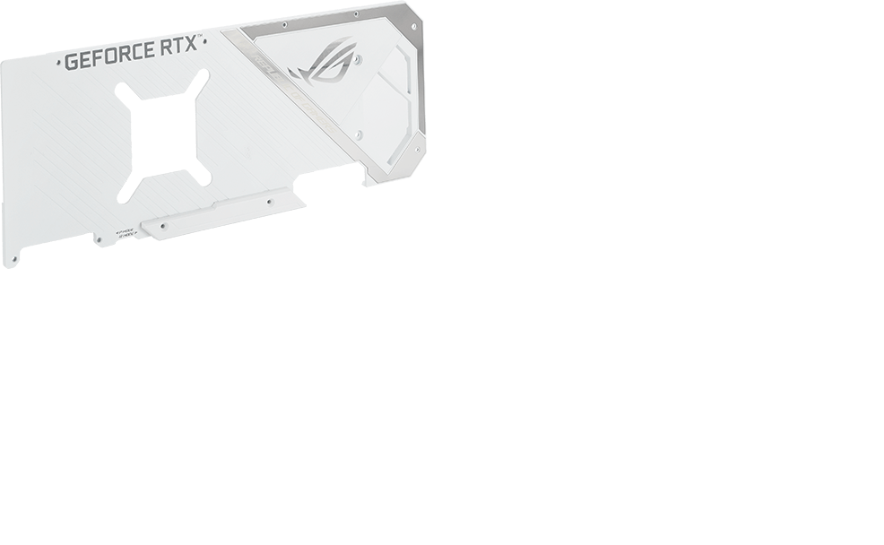 ROG STRIX RTX 3080 V2 WHITE OC EDITION exploded view showing structural layers