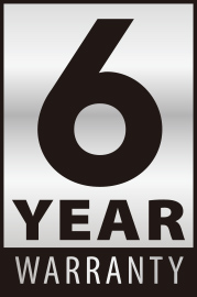 Zes jaar garantie badge