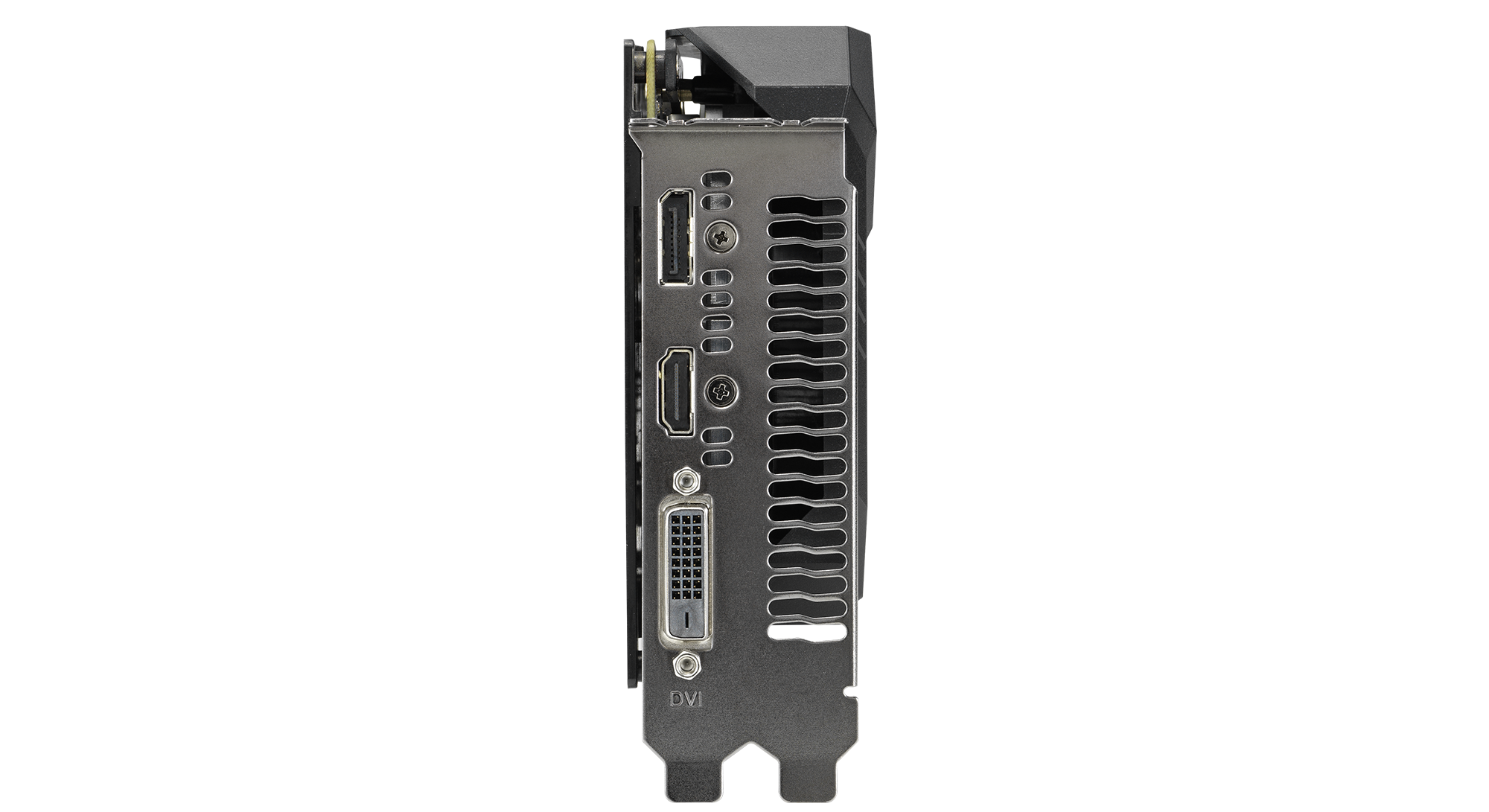 Graphics card I/O port bracket.