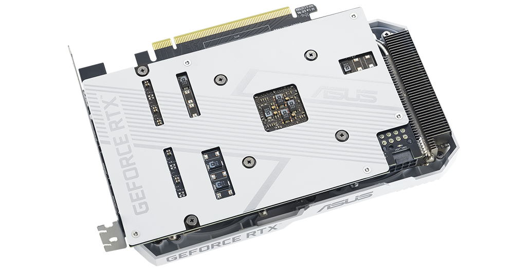 ASUS Dual GeForce RTX 3060 Grafikkarte Backplate.