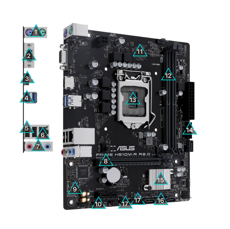 All specs of the PRIME H510M-R R2.0 motherboard
