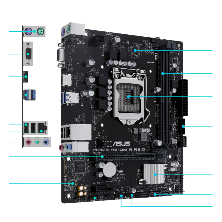 All specs of the PRIME H510M-R R2.0 motherboard