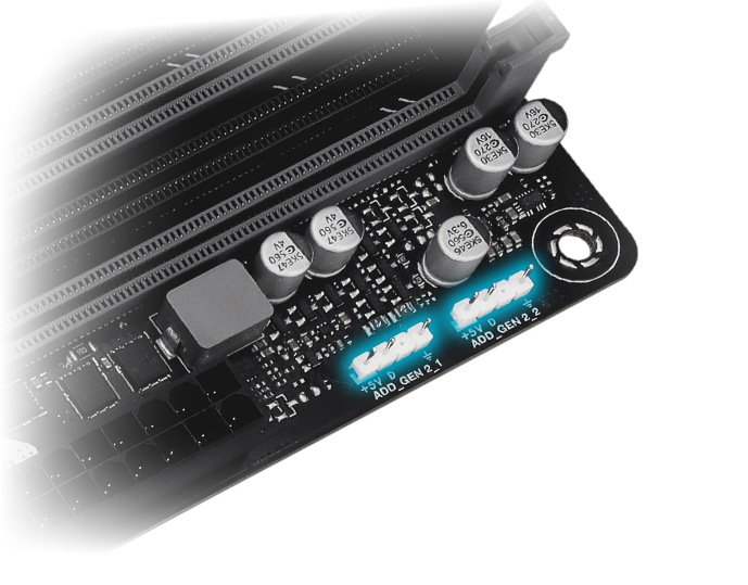 The PRIME B650EM-A WIFI-CSM motherboard features addressable RGB Gen 2 headers. 