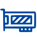 Icon of a PCIe slot labeled '1 slot' indicating support for PCIe 5.0 expansion in RS520QA-E13.