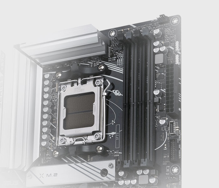 The PRIME X670-P-CSM motherboard supports DDR5. 