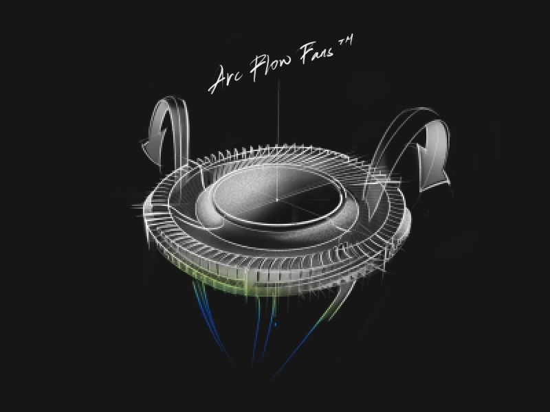 A sketch of G laptop’s Arc Flow Fan