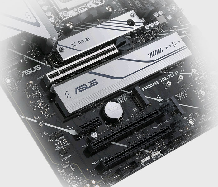 Das PRIME X670-P Mainboard unterstützt PCIe® 4.0 Slots.