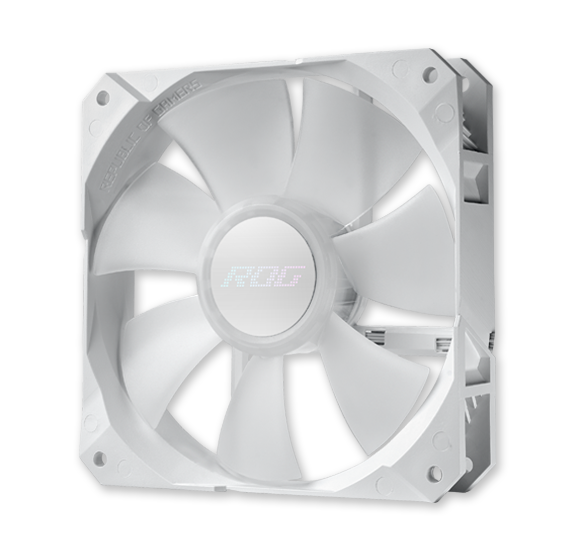 Le ROG Strix LC II 240 ARGB White Edition présente un design de ventilateur optimisé.