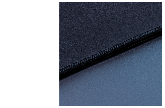 A close-up photo of the edge of the ROG Sheath II XXL