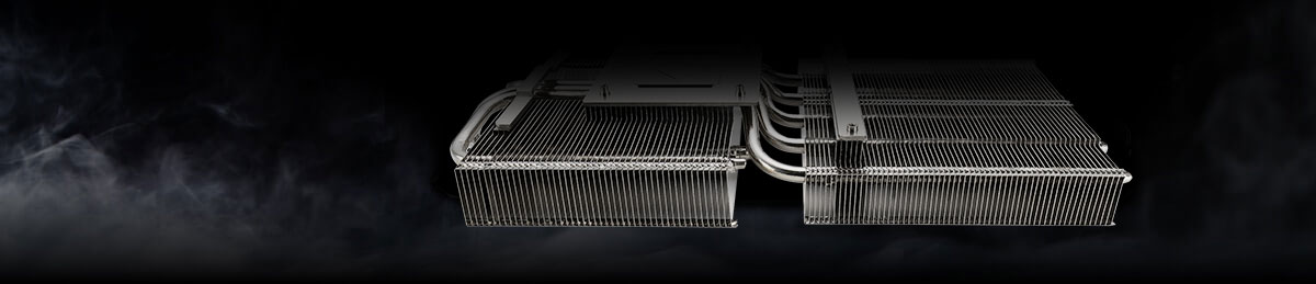 Side view of the heatsink