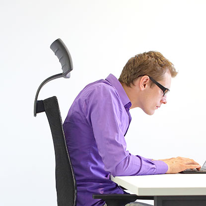 Image of a man with bad sitting posture