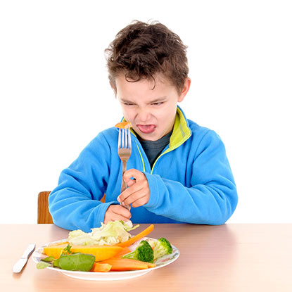 Image of a child who’s a picky eater