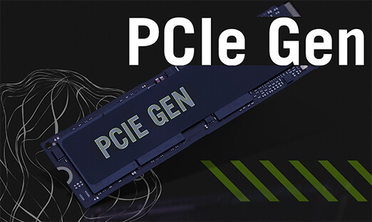 An M.2 PCIe Gen 4 Drive, on a smoky background.