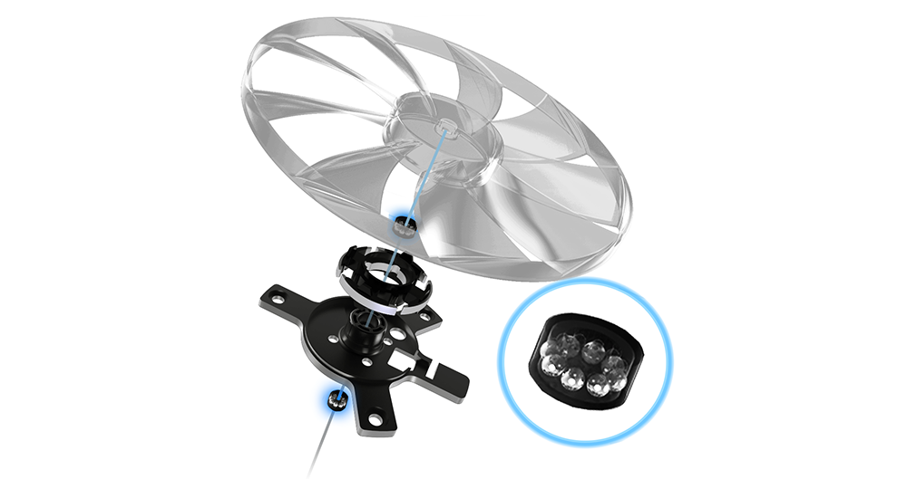 Dual ball fan bearing diagram