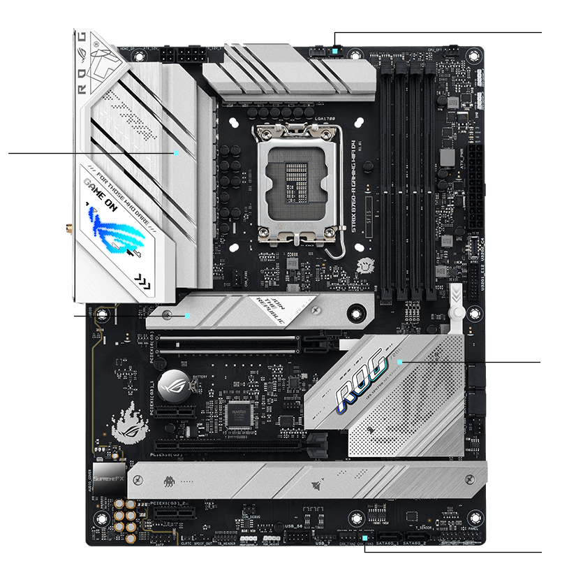 Strix B760-A D4 cooling specifications