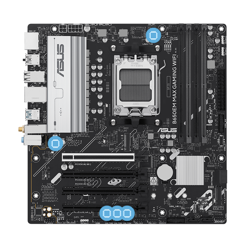 ASUS motherboard with smart protection image