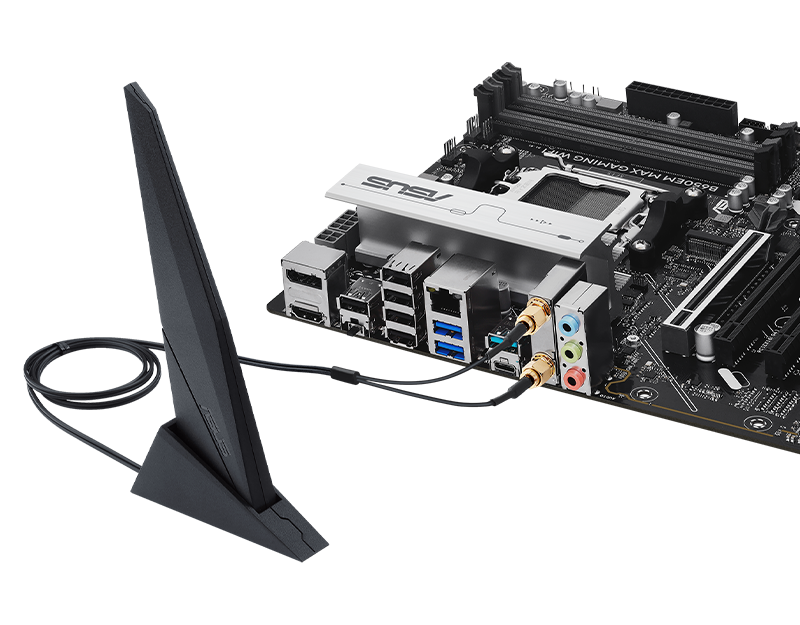 The B650EM MAX GAMING WIFI motherboard features onboard WIFI 6.