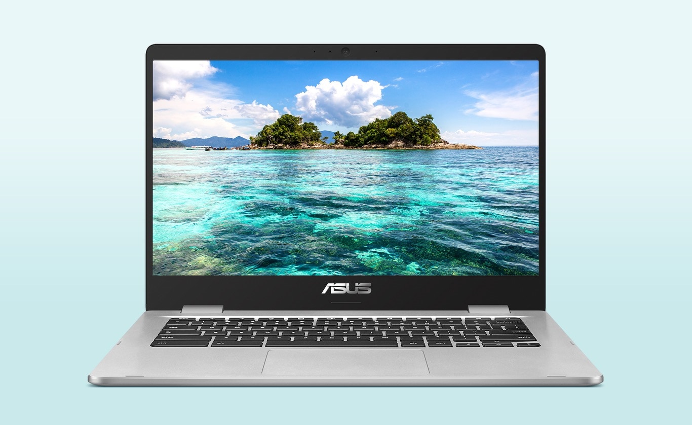 ASUS Chromebook C424 with a FHD display and matte anti-glare coating.