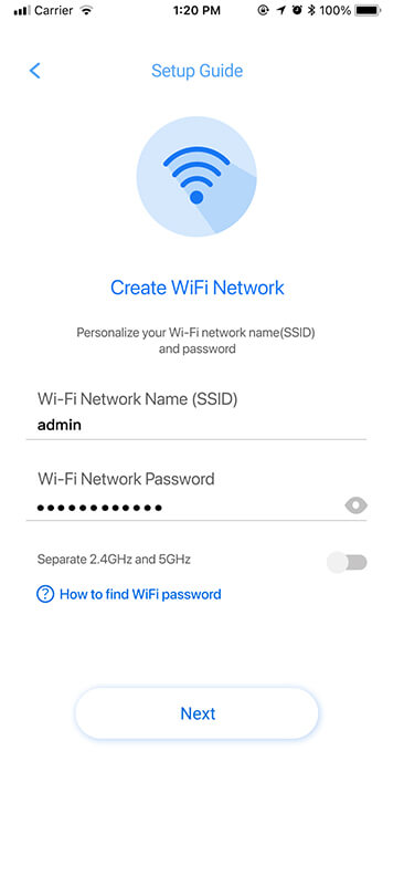 Create your WiFi password