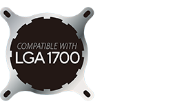 LGA1700 and Asetek logos