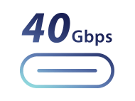 Ícone de USB 40Gbps Tipo-C