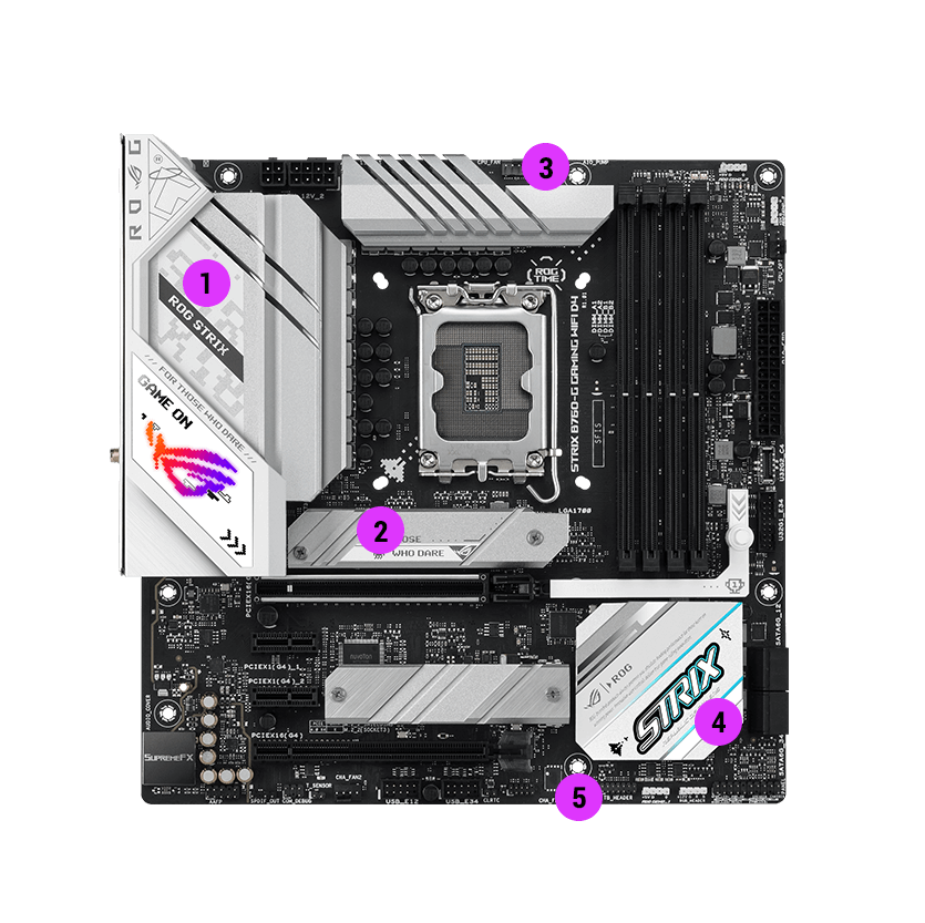 Strix B760-G D4 cooling specifications