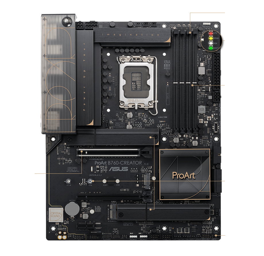 DIY-friendly features of the ProArt B760-Creator D5 motherboard