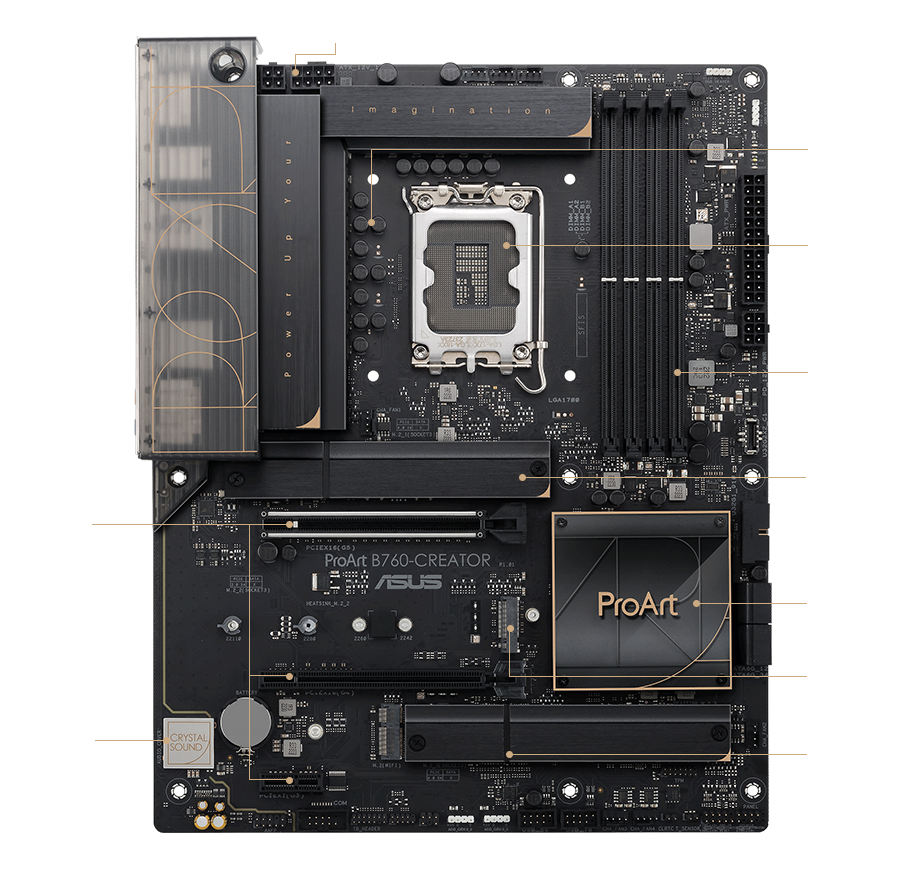 ProArt B760-Creator D5 motherboard performance features
