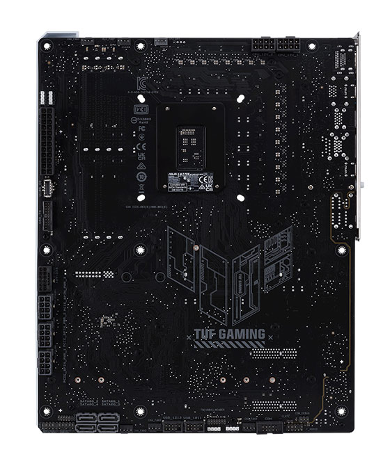 TUF Gaming motherboard back view