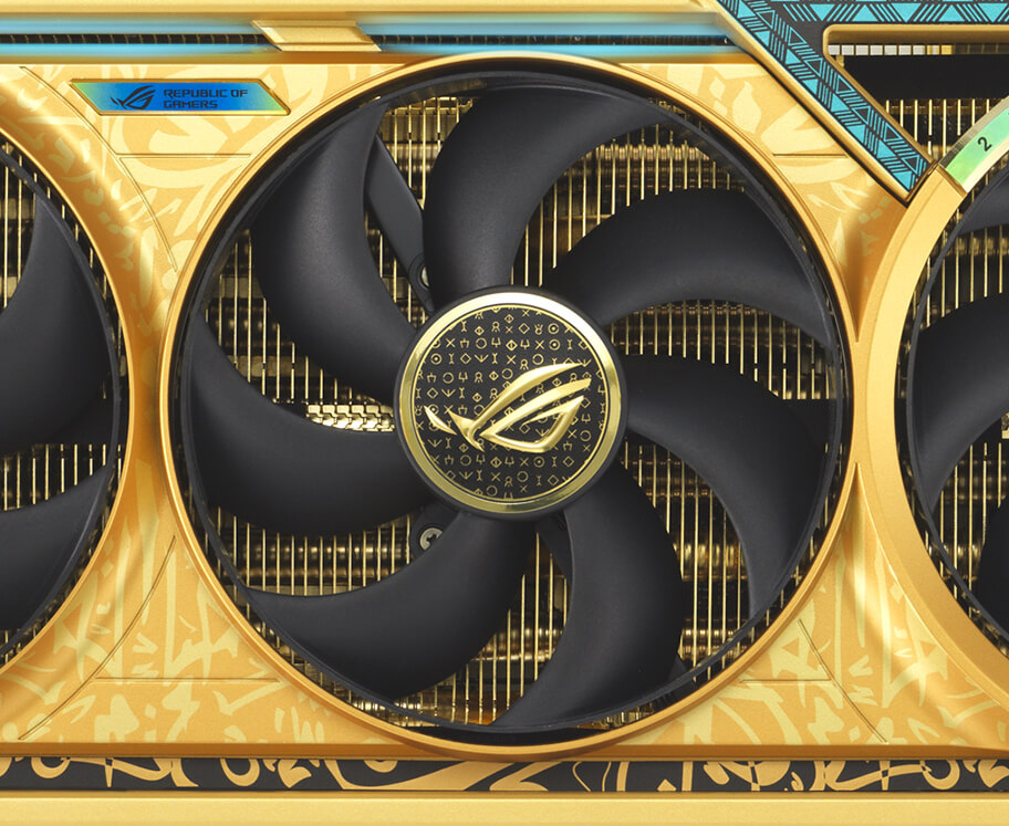 ROG Astral RTX 5080 Dhahab CORE with Arabic Calligraphy design