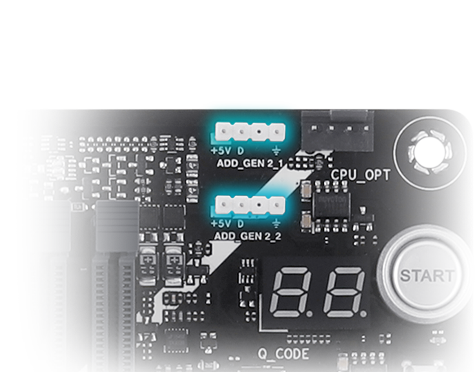 Features addressable Gen 2 headers 