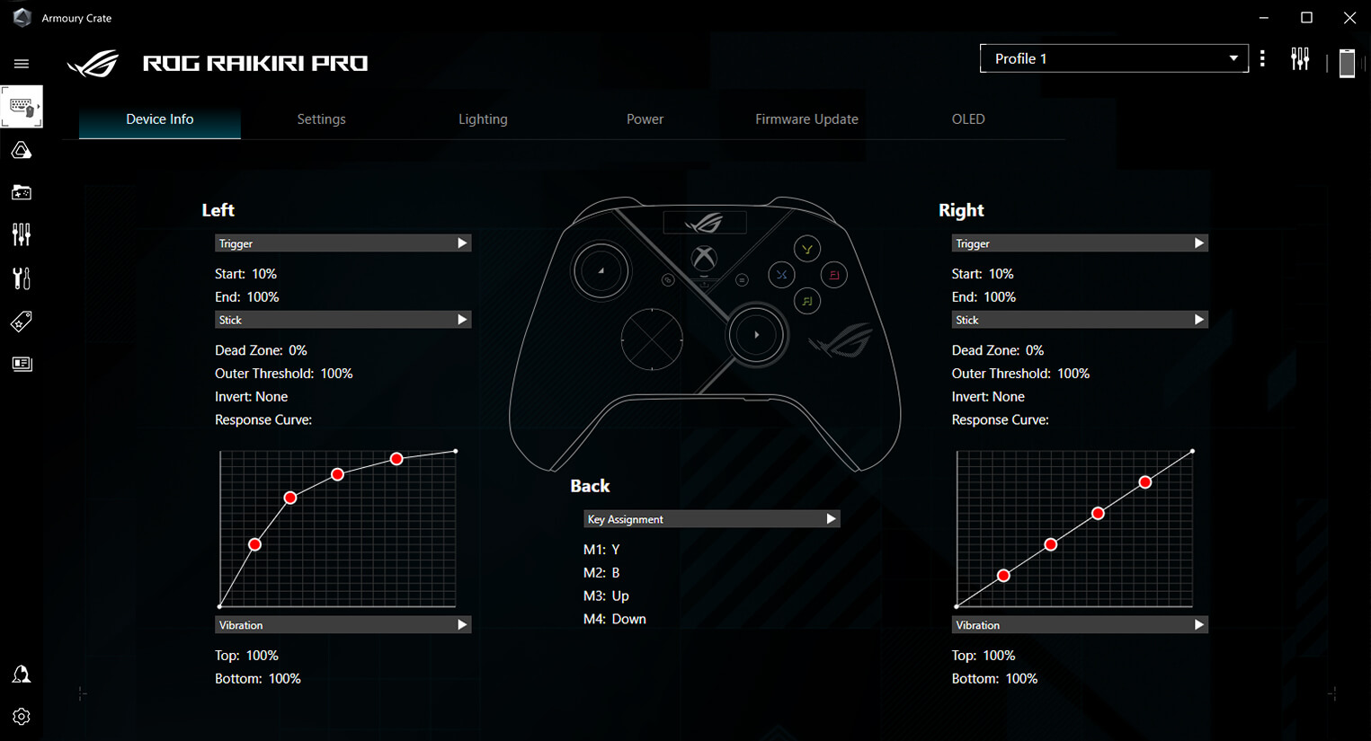 the deco information of Armoury Crate settings interface the deco information of Armoury Crate settings interface
