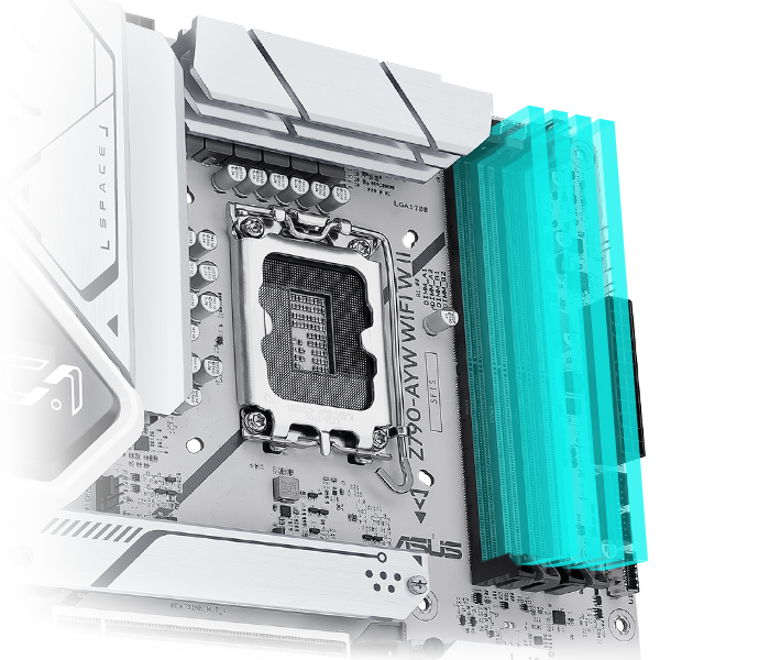 The Z790-AYW WIFI W II-CSM motherboard supports DDR5. 