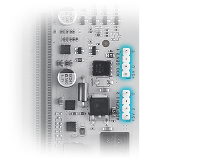 Features addressable Gen 2 headers 