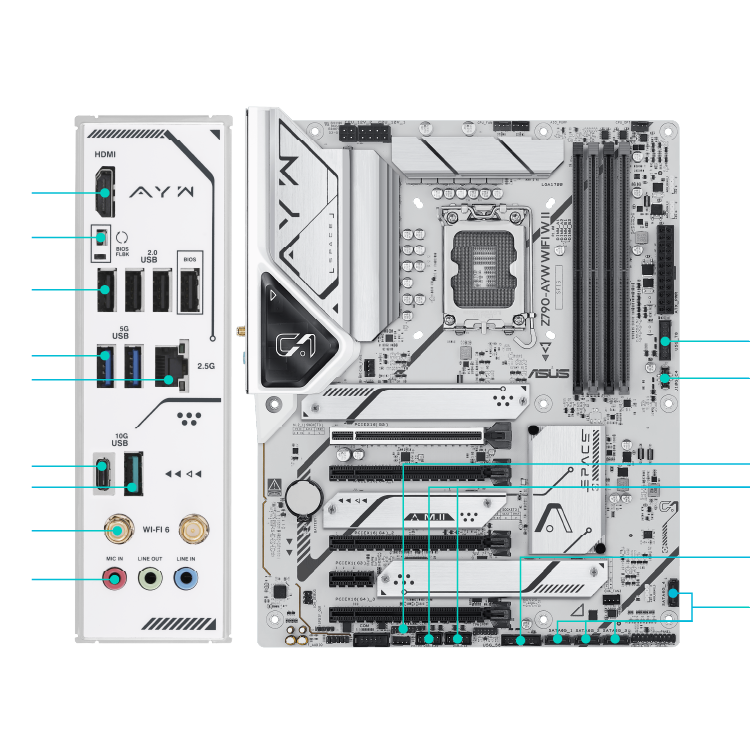 All specs of the Z790-AYW WIFI W II-CSM motherboard