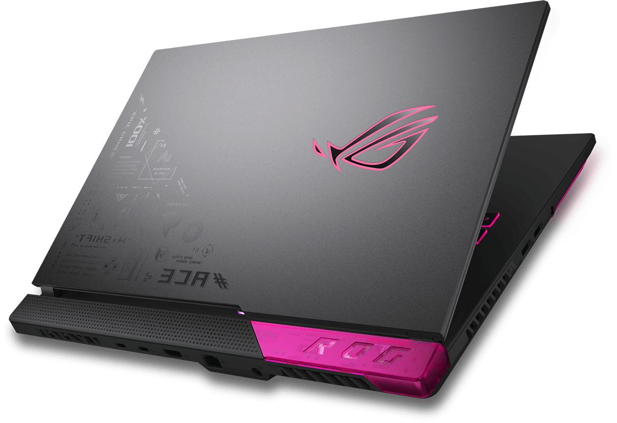 The image shows ROG Strix G 2022's poink color