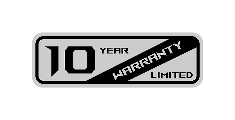 10-year warranty logo.