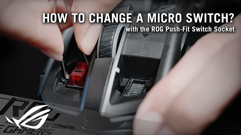 Reproduce el vídeo para aprender a cambiar los interruptores de los ratones ROG.