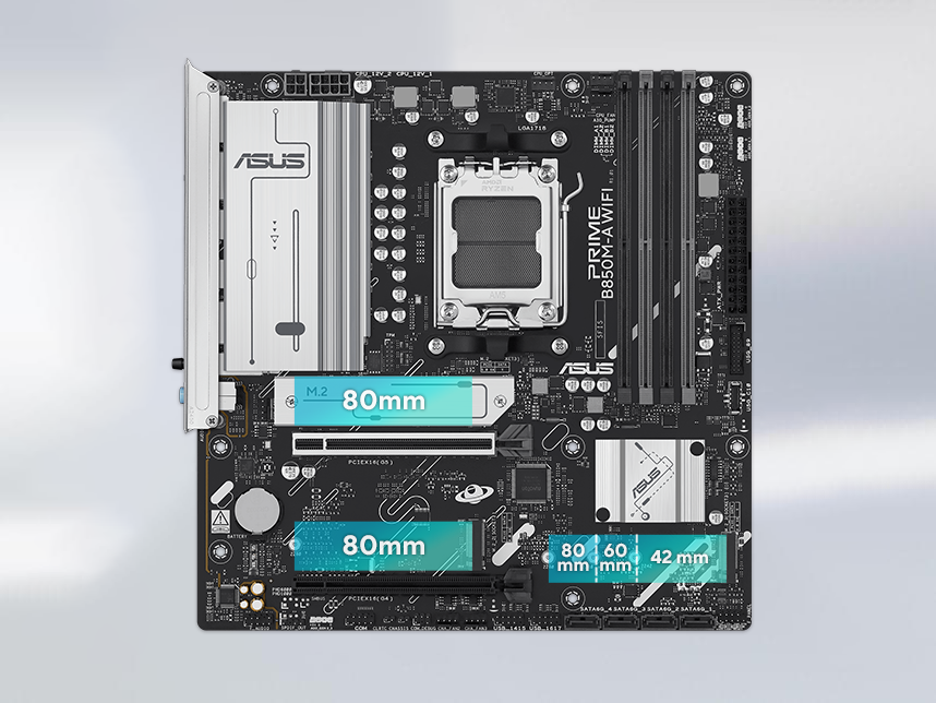 Graphic depicting different M.2 slots on a motherboard.