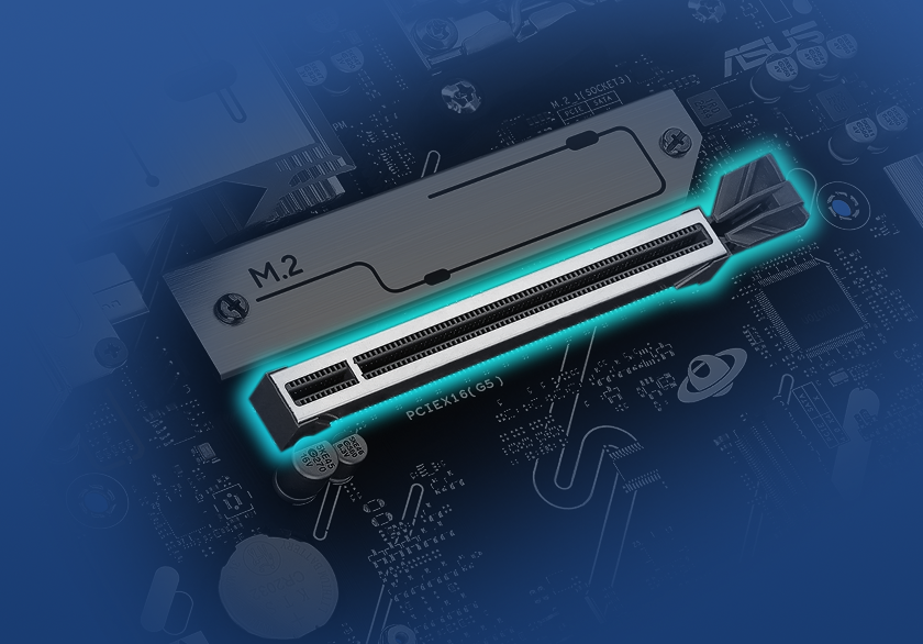 Graphic depicting the PRIME B850M-A WIFI-CSM SafeSlot feature.