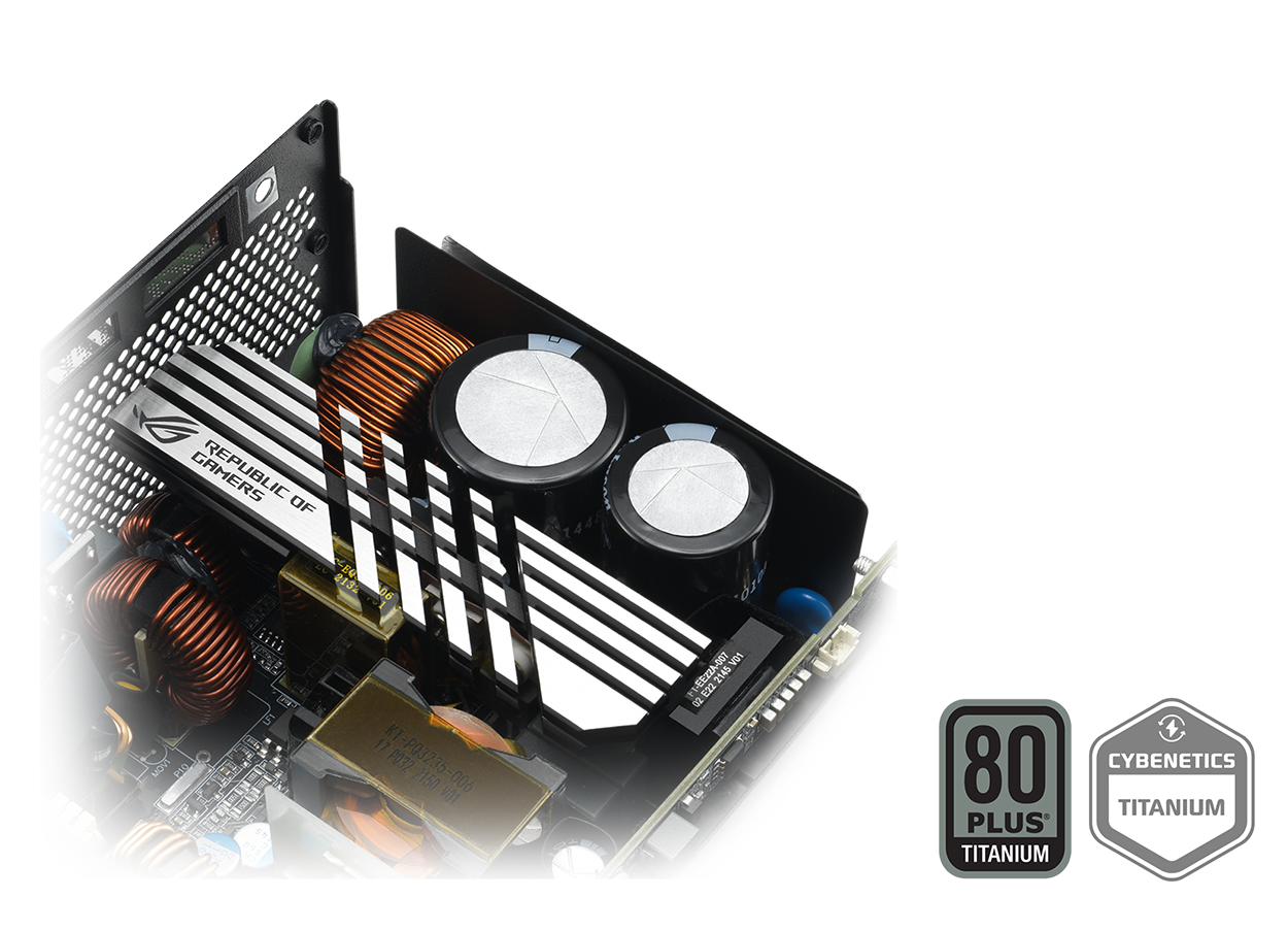 ROG Loki SFX-L 1200W Titanium capacitors and components