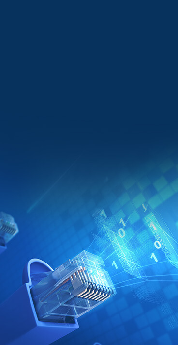 Câbles Ethernet avec données numériques.