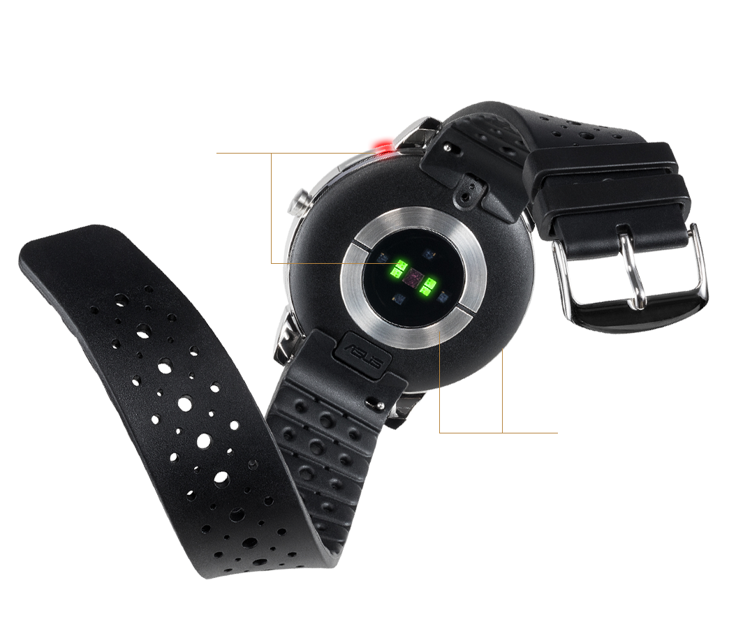 VivoWatch 5 rear angle shows the PPG and ECG sensors