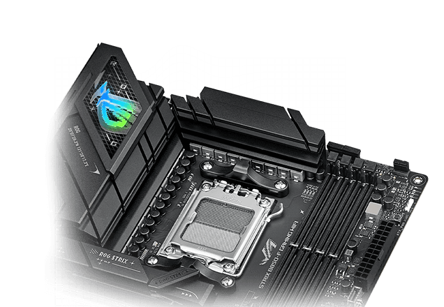 Strix B850-F VRM cooling design layout