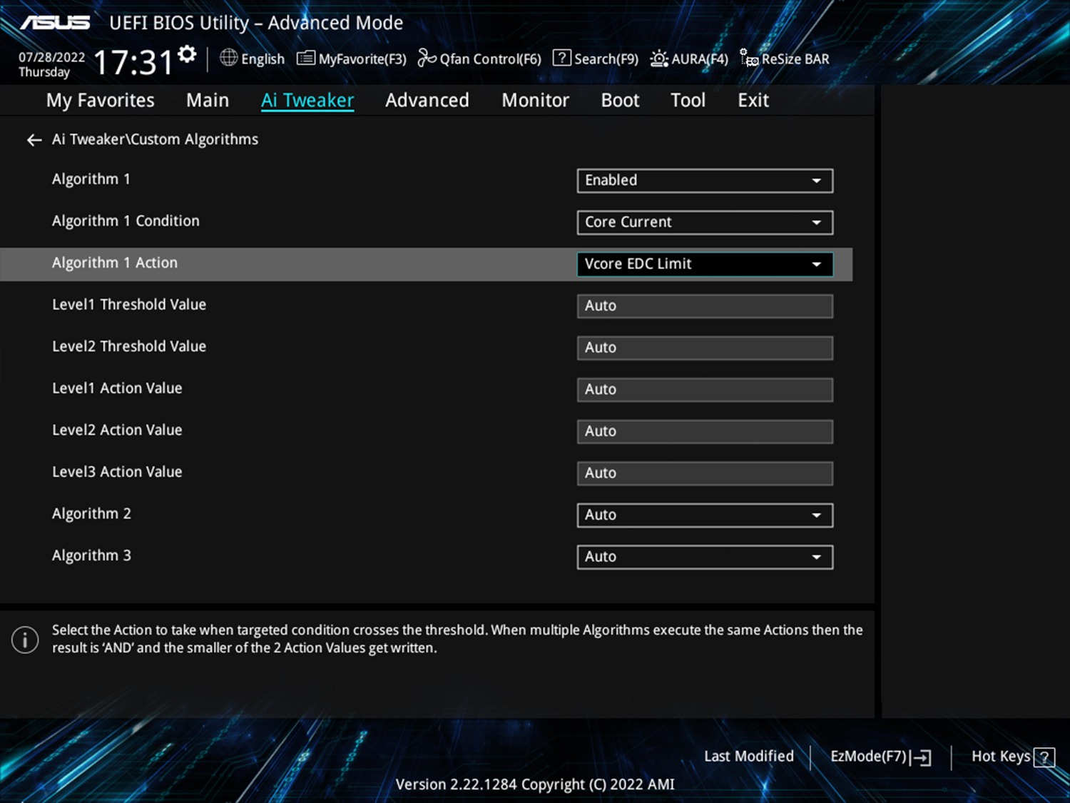 Ryzen Core Flex UI setting 