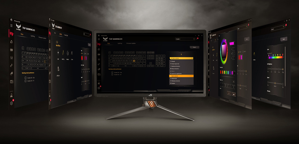 ASUS TUF Gaming Combo K1 and M3 is compatible with Armoury Crate