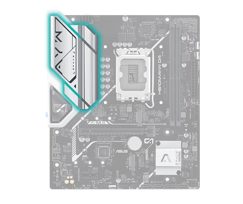 H610 motherboard with VRM heatsink image