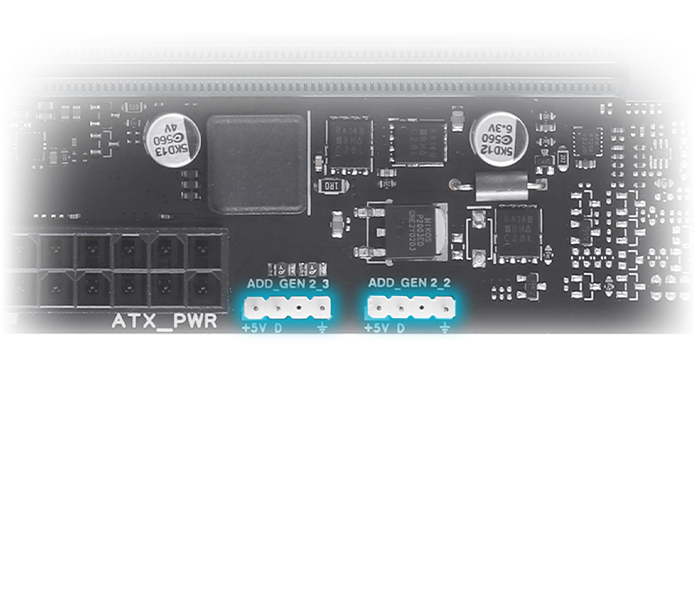 Features addressable Gen 2 headers 