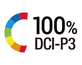 Feature icon for 100% DCI-P3